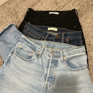 Jeans bundle, Madewell and Levi’s size 27